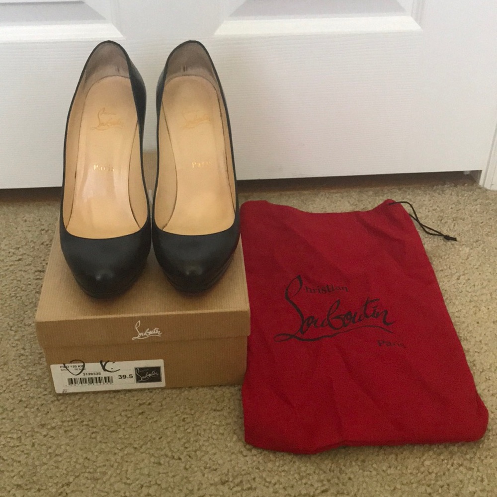 Christian Louboutin Black Filo 120 EUC